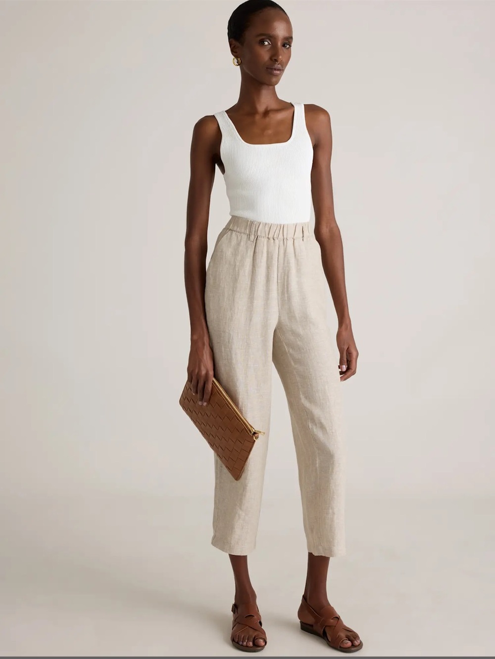 Quince 100% European Linen Pants - Driftwood